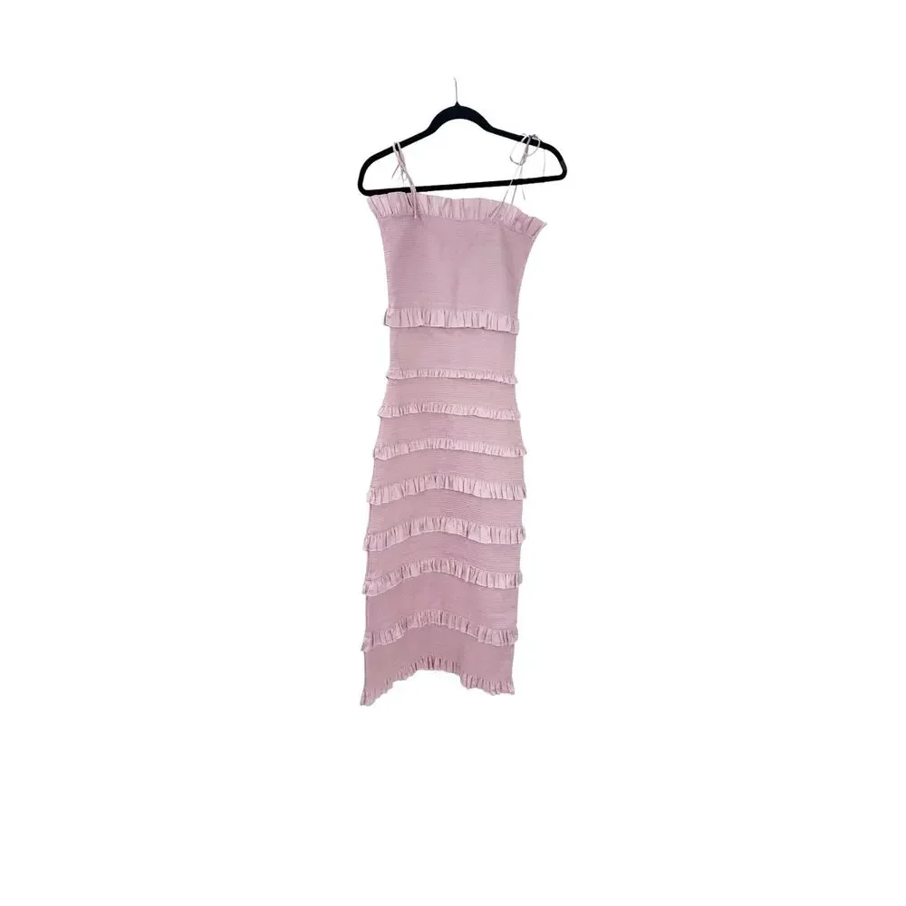 V. Chapman The Lily Midi-Length Dress Sleeveless in Pink Parfait Size 4 NWT - Picture 11 of 14